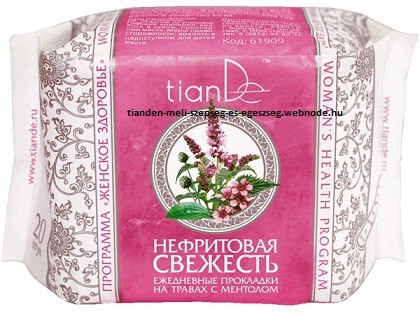 ,,Nefrit frissesség" tisztasági betét füvekkel és mentollal